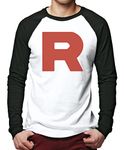 R Team - Men Baseball Top - Blast Off Game Geeky L White/Black