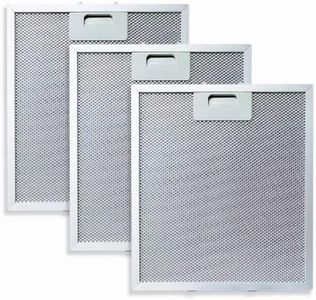 Amazinpure 3 x Aluminium Cooker Hood Filter 267 x 305 x 9 mm Compatible with Elica GRI009219 Ariston C00280008 AEG 405509917 Bauknecht 48200031 Juno Electrolux