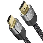 Zeskit Maya 8K 48Gbps Certified Ultra High Speed HDMI Cable 4K120 8K60 144Hz eARC HDR HDCP 2.2 2.3 Compatible with Roku Sony LG Samsung TCL Xbox Series X RTX 3080 3090 PS4 PS5 (10ft, Braided Jacket)