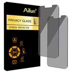 Ailun Privacy Screen Protector for iPhone 14 Plus/iPhone 13 Pro Max [6.7 Inch Display] 2 Pack Anti Spy Private Tempered Glass [Black]