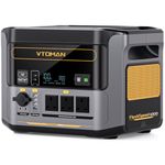 VTOMAN FlashSpeed 1000 Portable Power Station 1000W (2000W Peak), 828Wh LiFePO4 Battery Powered Solar Generator with AC/USB/DC Output Ports, for Camping, Fishing, Blackout, Recharge 0-80% within 1H