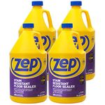 Zep Stain Resistant Floor Sealer - 1 Gallon (Case of 4) ZUFSLR128 - Durable, Long-Lasting Sealer Enhances Gloss, Polish Longevity and Stain Resistance on Vinyl (VCT), Concrete, Rubber and Tile Floors