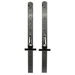 SE Stainless Steel SAE Metric Ruler Set - Stainless Steel Precision Ruler Measuring Tool - Detachable Clips - Set of 2 Pcs - 925PSR-2