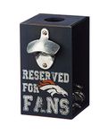 NFL Denver Broncos Wooden Bottle Opener Cap Caddy, Small, Multicolored