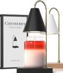 CozyBerry Candle Warmer Lamp, Compatible with Yankee Candle Large Jar Candle, Candle Lamp, Dimmable Lamp Style Candle Melter for Scented Candle, Wax Melt, Small & Large Size Jar Candles (Wood Black)