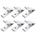 uxcell 6Pcs 45 Degree Angle Aluminum Profile Corner Brackets, Corner Brace Joint Connectors for 2020 Series (Silver Tone)