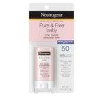 Neutrogena Pure & Free Baby Mineral Sunscreen Stick with Broad Spectrum SPF 50 & Zinc Oxide, Water-Resistant, Hypoallergenic, Paraben-, Dye- & PABA-Free Baby Face & Body Sunscreen, 0.47 oz" )