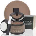 VOLLUCK Root Touch Up Hair Powder Root Cover Up Hairline Shadow Powder Stick, Root Touch Up for Thinning Hair for Women and Men, Bald Spots, Eyebrows, Beard Line, Light-Brown