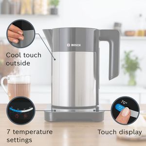 Bosch Sky Cordless Kettle 1.7L – Stainless Steel Electric Jug