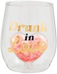 Mud Pie Wedding 16 oz WINE GLASSES, Drunk in Love