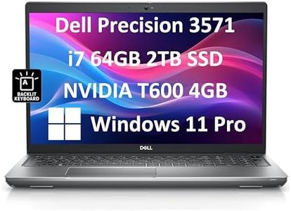 Dell Mobile Workstation 3571 3000 (15.6" FHD, Intel 14-Core i7-12800H, 64GB DDR5 RAM, 2TB SSD, NVIDIA T600) Business Laptop, Backlit Keybaord, Webcam, Ethernet, Wi-Fi 6E, Win 11 Pro, Gray