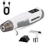 WORKPRO 7.2V Cordless Mini Heat Gun for DIY Crafts, 4000mAh Hot Air Gun, 1.5s Fast Heating, 3 Temp Settings (Cool/572°F/842°F), USB-C Rechargeable