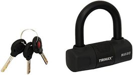 TRIMAX MAX60 Black Short Shackle U-Lock with PVC Sleeve
