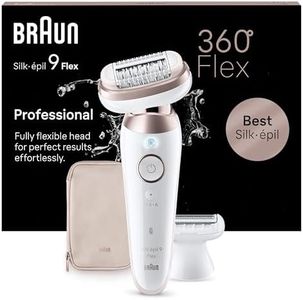 Braun Silk-épil 9 Flex, Épilateur, Tête Flexible À 360°, Épilation Facile, Même Des Zones Difficiles, Peau Douce Longue Durée, Tête De Rasoir Pour Femmes, Sabot Tondeuse, Blanc/Rose, 9-030 3D