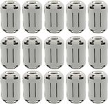 15Pcs 13mm Grey Clip-on Ferrite Ring Core RFI EMI Noise Suppressor Anti-Interference Cable Clip for Telephones Tvs Speakers Radio Audio Equipment Noise Suppressor Video Cable Power Cord