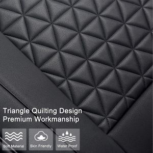 Black Panther PU Leather Car Seat Covers – Universal Fit, Full Set