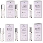 Al Rehab Alcohol Free long lastining Perfume oil Attar Combo Pack Of 6 (Silver Pack Of 6)