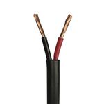 Wire4u ACC-12 12V 24V AUTOMOTIVE 2/3/4/5/7 CORE THINWALL RED/BLACK CAR CABLE WIRE ROUND/FLAT (Flat 2 Core 0.75mm square 14Amps, 5 Metres)