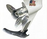 Hydro-Shield L-35 Hydrofoil Boat Stabilizer for 100+ HP Motors - Skeg-Mounted Thermoplastic Shield with Stainless Steel Mounting Bracket - Large Size Fin for Boats 18 Feet and Greater