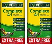 EverGreen 400sqm Complete 4-in-1 Lawn Care, Lawn Food, Weed and Moss Killer Bag, 2 Pack