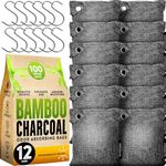 Charcoal Odor Absorber for Strong Odor (Large, 8 Pack, 200g each), Bamboo Charcoal Air Purifying Bag Activated Charcoal Odor Absorber for Home, Closet, Shoe, Car Basement, Musty Odor Eliminator