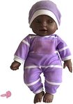 The New York Doll Collection 11 Inch/ 28 cm Soft Body Baby Doll in Gift Box (African American)