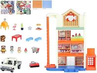 Bluey Hammerbarn Shopping Centre Mega Set, 4 Level, 22 Inch Tall Playset With Working Lift and Trolley Return, Lights and 45+ Sounds, 3 Figures, 15 Accessories, Plus Utility Vehicle