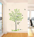 Decal O Decal Vinyl Bird Wall Sticker (35.43x0.39x47.24 inches, Multicolour), self adhesive