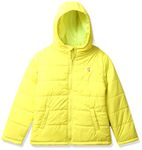 Amazon Brand - Symbol Polyester Girl'S Standard Length Jacket (Aw21Symgjkfh04_Lt Yellow_5-6 Years)