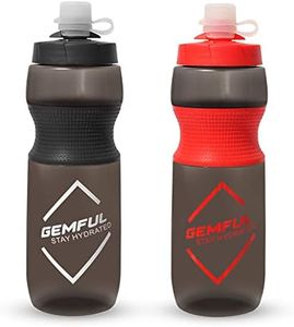 GEMFUL Cycling Water Bottles 750ml with Dust Cap and Lock Leakproof Odorless MTB Bicycle Squeeze Bottle for Biking