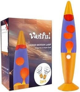 Vanful Liquid Motion Lamp 16" for Adults and Kids, Motion Lamp with Orange Wax in Purple Water for Home Living Room Office Bedroom Decor, Magma Mood Lamp Night Light Cool Gifts for Boys Girls Teens