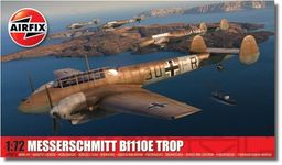 Airfix Model Set - A03081A Messerschmitt Bf110E/E-2 TROP Model Building Kit - Plastic Model Plane Kits for Adults & Children 8+, Set Includes Sprues & Decals - 1:72 Scale Model