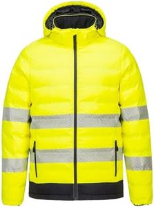 Portwest Hi-Vis Heated Tunnel Jacket, Yellow/Black, Medium