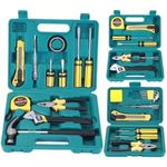 AASHA DISTRIBUTOR 12-Piece Household Tool Box Set - Essential Tools for Multiple Uses, Cutter and Pliers, Screwdriver, Hammer, Measuring Tape, Wrenches, Home, Office Work Repair Tool Kit