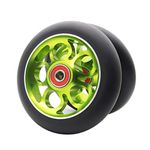 2Pcs Replacement 110 mm Pro Stunt Scooter Wheel with ABEC 9 Bearings Fit for MGP/Razor/Lucky Pro Scooters (Green)