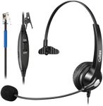 Callez RJ9 Phone Headset with Noise Cancelling Mic & Mute Switch, Corded Telephone Headset for Cisco 8851 8845 8841 8811 7965 7962 7945 7941 7841 7821 6941 6851 Plantronics M12 Office Landline Phones