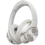 OneOdio A10 Hybrid Active Noise Cancelling Headphones [62 Hrs Playtime] Wireless Bluetooth Over Ear Headphones with Hi-Res Audio, Transparency Mode, Deep Bass, CVC 8.0, for Travel Home Office (White)
