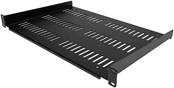 StarTech.com 1U Server Rack Shelf - Universal Vented Rack Mount Cantilever Tray for 19" Network Equipment Rack & Cabinet - Durable Design - Weight Capacity 55lb/25kg - 12" Deep (SHELF-1U-12-FIXED-V)