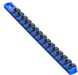 Ernst Manufacturing 13-Inch Socket Organizer with 15 1/4-Inch Twist Lock Clips, Blue