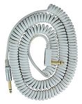 VOX VCC090WH 29.5-Feet VCC Vintage Coiled Right Angle Stereo Guitar Instrument Cable, White