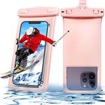 Lucrave Waterproof Phone Pouch, Waterproof Cell Phone Dry Bag Case for iPhone 15 14 13 12 11 XS XR X Pro Max Plus Mini, S22 S21 Ultra Up to 7", IPX8 Underwater Phone Protector for Vacation, Rose Gold