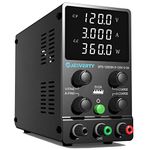 Jesverty DC Power Supply Variable, 0-120V 0-3A Adjustable Switching DC Regulated Bench Power Supply with High Precision 4-Digit LED Display, 5V/2A USB Port, Coarse and Fine Adjustment SPS-12003N