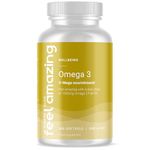 Omega 3 Fish Oil: One-a-Day (Full-Year 360-Day Supply) - 1000mg Fish Oil per Softgel with 180mg EPA, 120mg DHA & 3mg Vitamin E - Premium Heart & Brain Health Boost by Feel Amazing