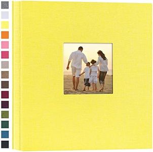 potricher Linen Hardcover Photo Album 4x6 1000 Photos Large Capacity for Family Wedding Anniversary Baby Vacation (Yellow, 1000 Pockets)