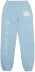 Hello Kitty Winged Horse Glitter Print Unisex Adult Blue Sweatpants-XXL