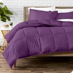 Bare Home Comforter Set - Full Size - Ultra-Soft - Premium 1800 Series - All Season Warmth (Full, Plum)