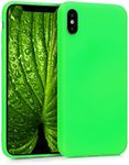 kwmobile Case Compatible with Apple iPhone X Case - Soft Slim Protective TPU Silicone Cover - Neon Green