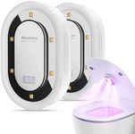 AOGESHI UV-C Toilet Lid Sanitizer 2 Pack, Hands-Free 99-Second Auto Cycle, Helps Reduce Odors, No Sprays or Residue, 180° Coverage, USB-C Rechargeable, Fits Most Toilet Lids