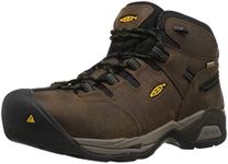 KEEN Utility Men's Detroit Xt Mid Height Steel Toe Waterproof Work Boots, Brown, 8.5