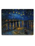 DECORARTS - Starry Night Over The Rhone by Vincent Van Gogh Art Classic Art. Giclee Prints Canvas Wall Art for Wall Decor. 30x24x1.5